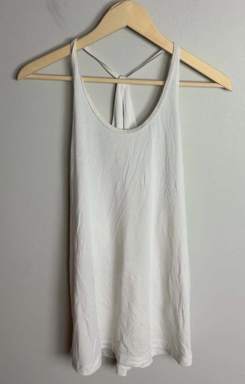 Zella Racerback Tank Top White Size Medium Athletic Sleeveless Shirt Women’s